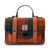 ISL-8312ORANBLUTTL00 Orange Color Islander Harris Tweed Tartan Satchel - Medium ShamrockGift.com