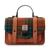 ISL-8312ORANBLUTTL00 Orange Color Islander Harris Tweed Tartan Satchel - Medium ShamrockGift.com