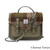 ISL-2712 Harris Tweed Medium Calton Satchel Chestnut Tartan ShamrockGift.com