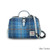 ISL-2588 Harris Tweed Medium Doctor Bag Blue Tartan Front view ShamrockGift.com