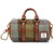ISL-8823 Harris Tweed Mini Duffel Bag Chestnut Blue Tartan ShamrockGift.com