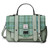 ISL-8333 Harris Tweed Large Ladies Satchel Mint Tartan ShamrockGift.com ISL-8333 Harris Tweed Large Ladies Satchel Mint Tartan ShamrockGift.com