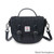 ISL-2812 Harris Tweed Medium Cobble Satchel Black Herringbone ShamrockGift.com