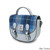 ISL-2812 Harris Tweed Medium Cobble Satchel Blue Tartan ShamrockGift.com
