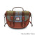 ISL-2812 Harris Tweed Medium Cobble Satchel Chestnut Blue Tartan ShamrockGift.com