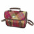 GA-LB1230-COL159-Raspberry & Sand Handmade Harris Tweed Bervie Tartan Satchel ShamrockGift.com