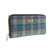 GA-LB2100 Ladies Harris Tweed Long Zip Purse  Blue/Purple Check on GreyShamrockGift.com
