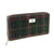GA-LB2100 Ladies Harris Tweed Long Zip Purse Dark Green and Plum Check ShamrockGift.com