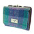 GA-LB2113-COL079- Green & Purple Ladies Handwoven Harris Tweed Small Purse ShamrockGift.com