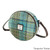 GA-LB1204-COL122-TURQUOISE TARTAN Women's Round Harris Tweed Crossbody Bag ShamrockGift.com