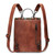 ISL-8366CBLTTL00 CHESTNUT BLUE TARTAN Colour Islander Harris Tweed Mini Carloway Backpack Back Side View ShamrockGift.com
