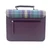 MCS-CB2001-MCS2204-GREEN PURPLE PLAID Colour Mini Harris Tweed Messenger Bag back view ShamrockGift.com