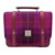 MCS-CB2001-HA222B2-PURPLE CHECK Colour  Mini Harris Tweed Messenger Bag  ShamrockGift.com