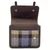 MCS-CB2001-TRT021-BLUE BROWN CHECK Colour Mini Harris Tweed Messenger Bag open view ShamrockGift.com