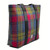 MCS-CB2104-MCS2001 Blue Pink Check Colour Authentic Harris Tweed Shopper Bag for Women side view ShamrockGift.com