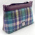 MCS-CB2203-MCS2204-GREEN PURPLE PLAID Colour Maccessori Harris Tweed Large Shoulder Bag | ShamrockGift.com