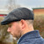 MCS-CB2406-L006J Charcoal Color Handcrafted Harris Tweed Herringbone Flat Cap Lifestyle ShamrockGift.com