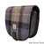 MCS CB3012 TRT021 Ladies Handcrafted Harris Tweed Crossbody Blue Brown Check Bag Side View ShamrockGift.com