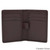MCS CB3049 C001T Harris Tweed & Leather Bifold Card Holder Open View ShamrockGift.com