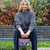MCS CB2506 MCS2204 GREEN PURPLE PLAID Ladies Harris Tweed Mini Day Bag Lifestyle ShamrockGift.com