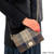 MCS CB3014 TRT020 BLUE CHECK Handcrafted Harris Tweed Clutch with Detachable Strap ShamrockGift.com