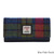 MCS CB3055 MCS2001 BLUE PINK CHECK Ladies Harris Tweed Long Envelope Purse ShamrockGift.com