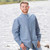 LV-VSGFS-VR25 Vintage Irish Grandfather Shirt in Blue Stripes ShamrockGift.com