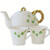HI-Set-400 Belleek Tea Set with Handpainted Shamrock Design ShamrockGift.com
