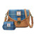 HI-Set-383-BLUTTL00 Leather and Harris Tweed Saddle Bag & Wallet Set ShamrockGift.com