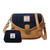 HI-Set-383-GRNTTL00 Leather and Harris Tweed Saddle Bag & Wallet Set ShamrockGift.com
