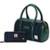 HI-Set-394-GRNTTL00 Leather & Harris Tweed Tartan Bag Set ShamrockGift.com