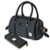 HI-Set-394-BLGHBL00 Leather & Harris Tweed Tartan Bag Set ShamrockGift.com
