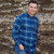 LV-FCGFS BLUE Tartan Designed Irish Flannel Grandfather Shirt Lifestyle ShamrockGift.com
