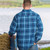 LV-FLFS-Lv8  Irish Flannel Fleece Lined Grandfather Shirt Back Side View ShamrockGift.com