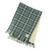 GA-LB6500-COL121 Scottish Design Harris Tweed Fringed DuckmEgg and Cream Check SHAMROCKGIFT.com