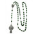 JCW-G2180 Small Green Ceramic Rosary in Box studio ShamrockGift.com
