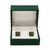 JCW-10081 Silver-Plated Connemara Marble Square Irish Cufflinks  ShamrockGift.com