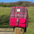 GA-LB1013-COL144 Harris Tweed Tartan Backpack Burgundy & Pink Stewart ShamrockGift.com