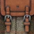 ISL-8310CHETTL00 Genuine Harris Tweed Phone Pouch Chestnut Tartan Front View ShamrockGift.com