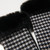 ISL-9008BLWDTL00 Women's Lambswool Faux Fur Tartan Mittens Black and White Dogtooth   ShamrockGift.com