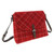 GA-LB1212-COL102 Harris Tweed & Vegan Leather Torridon Shoulder Bag Red Check ShamrockGift.com