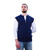OAC-T1004 Gents Merino Wool Irish Designed Gilet Blue Studio ShamrockGift.com