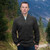 AI-CLFD- Men's Wool Irish Quarter Zip Sweater Black Marl ShamrockGift.com