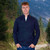 AI-CLFD- Men's Wool Irish Quarter Zip Sweater Dark Blue ShamrockGift.com