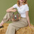 ISL-8611CHEHBL00 Mini Harris Tweed Straw Satchel  Chestnut Herringbone LifeStyle ShamrockGift.com
