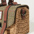 ISL-8611CHEHBL00 Mini Harris Tweed Straw Satchel Chestnut Herringbone ShamrockGift.com