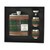 GA-HF2150-COL107 Gents Glen Appin Harris Tweed Hip Flask Gift Set Dark Green  Plum Check ShamrockGift.com