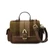 ISL-8400 Chesnut Tartan Islander Harris Tweed & Genuine Leather Bag ShamrockGift.com