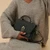 ISL-8400 Black Islander Harris Tweed & Genuine Leather Bag ShamrockGift.com