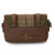ISL-8377CHETTL00-Chesnut Tartan Harris Tweed & Genuine Leather Mini Satchel Back View ShamrockGift.com